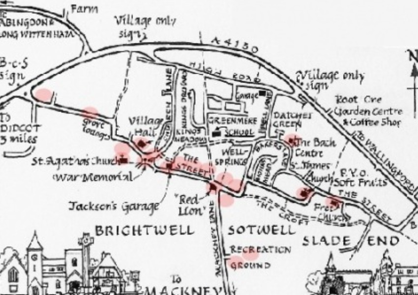 Village Map of Brightwell-cum-Sotwell